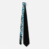 Grappige Blauwe Abstracte Giraffe Dierenprint Stropdas (Achterkant)