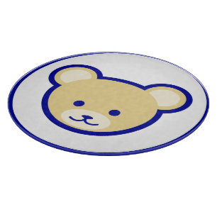 Grappige Blauwe Beige Teddibeer Schattige Cartoon Snijplank