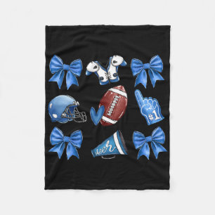 Grappige Blauwe Cheer Football Speldag Coquette St Fleece Deken