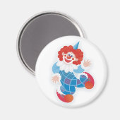 grappige blauwe clown magneet (Voorkant / Achterkant)