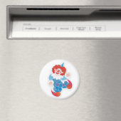 grappige blauwe clown magneet (Insitu (Vaatwasser))