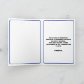 Grappige Blauwe en Witte Foto Man Verjaardag Kaart (Binnen)