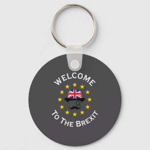 Grappige Blauwe Gele Europese Unie Welkom Bij Brex Sleutelhanger