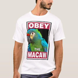Grappige Blauwe Gevleugelde ara - Vogelkunst T-shirt