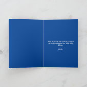 Grappige Blauwe & Groene Kaars Trex Jongen 1e Verj Kaart (Binnen)