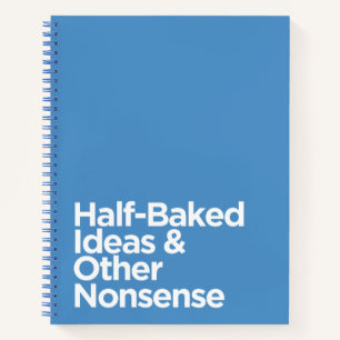 Grappige blauwe halfbakken ideeën en andere onzin notitieboek
