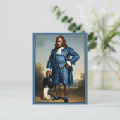 Grappige Blauwe Jongen Parodie Briefkaart (Staand voorkant)