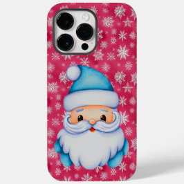 Grappige Blauwe Kerstman Case-Mate iPhone 14 Pro Max Hoesje