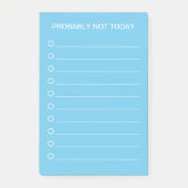 Grappige blauwe lijstmaker post-it® notes (Voorkant)