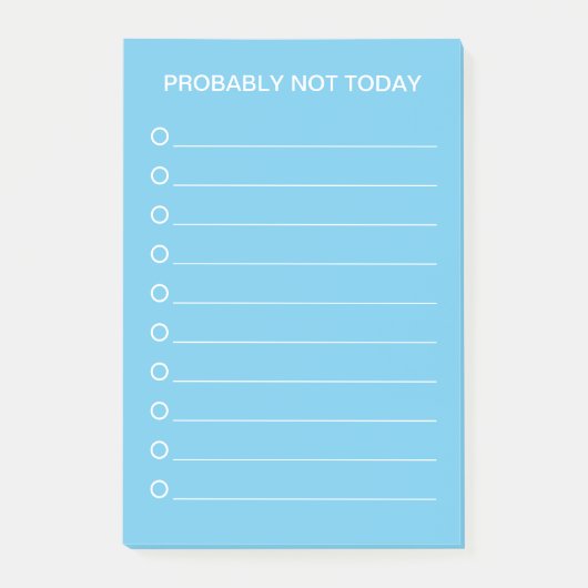 Grappige blauwe lijstmaker post-it® notes (Voorkant)