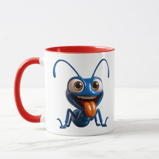 Grappige Blauwe Mier Mok (Links)