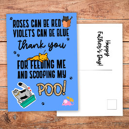 Grappige Blauwe Schattige Gelukkige Vaderdag Van K Briefkaart