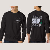 Grappige Blauwe Verpleegster 2 zijdige Typografie Trui