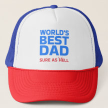 Grappige Blauwe Werelds Beste Papa Verjaardagscade