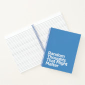 Grappige blauwe willekeurige gedachten die ertoe k notitieboek (Binnen)