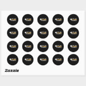 Grappige blessures van skateboardende jongens ronde sticker (Vel)