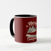 Grappige blije neef Cruisemas Kerst Boot Trip bema Mok (Voorkant links)