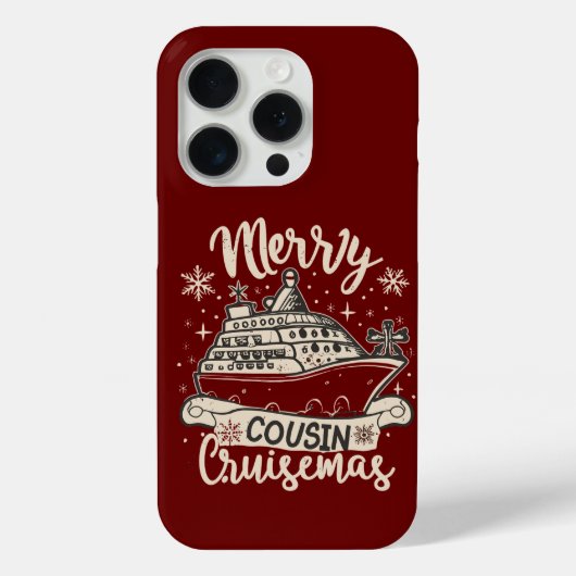 Grappige blije neef Cruisemas Kerst Bootreis beman Case-Mate iPhone Case (Achterkant)
