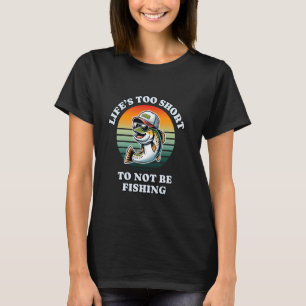 Grappige Blijf Vissen Leuk Chillen Forel Visser T-shirt