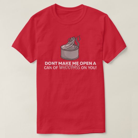 Grappige blik met whoopass-grapjes t-shirt (Design voorkant)