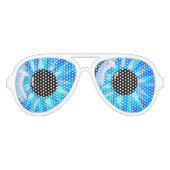 GRAPPIGE BLIK, OGEN, HUGHE BLAUWE OGEN, GROTE OGEN AVIATOR ZONNEBRIL (Voorkant)