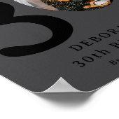 Grappige blik wie is 30 stijlvolle 30e verjaardag poster (Hoek)