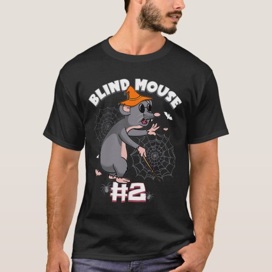 Grappige blinde muis #2 Halloween spookgroep famil T-shirt (Voorkant)