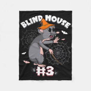 Grappige blinde muis #3 Halloween spookgroep famil Fleece Deken