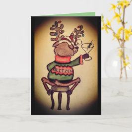 Grappige Blitzen Kerstkaart Kaart
