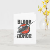 Grappige bloeddonor kaart (Gele Bloem)