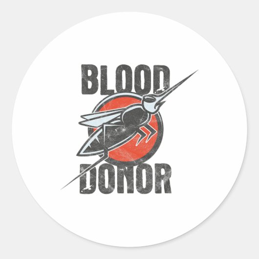 Grappige Bloeddonor Ronde Sticker (Voorkant)