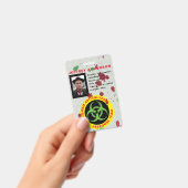 Grappige bloederige zombie-apocalyps respons team badge (Handheld)