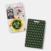 Grappige bloederige zombie-apocalyps respons team badge (Voor- en achterkant)