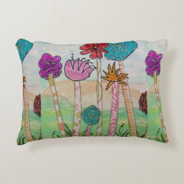 Grappige bloemen accent kussen