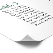 Grappige bloemen bruiloft poster (Hoek)