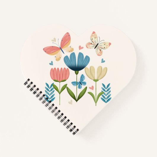 Grappige bloemen en vlinders notitieboek (Voorkant)