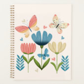 Grappige bloemen en vlinders planner (Voorkant)