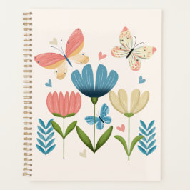 Grappige bloemen en vlinders Planner
