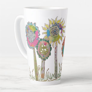 Grappige Bloemen Latte Mok