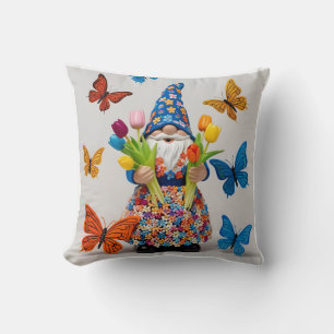 Grappige Bloemengnoom: Moederdag Boeket Kussen