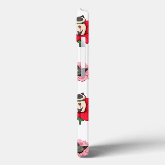 Grappige bloemige kattengezichten Case-Mate iPhone case (Achterkant / Links)