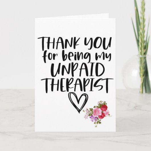 Grappige bloemkaart voor beste vriendin bedank je  feestdagen kaart (Voorkant)