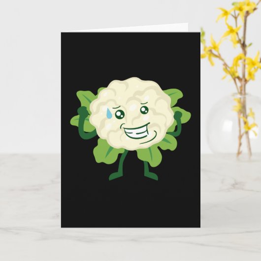 Grappige bloemkool kaart (Gele Bloem)