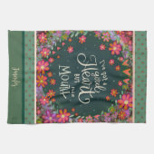 Grappige  bloemnaam deze mondhartje citaat theedoek (Horizontaal)