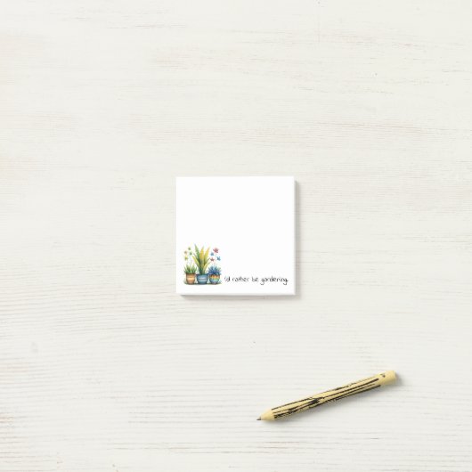 Grappige Bloempotten Ik Had Liever Getuinierd Post-it® Notes (Op bureau)
