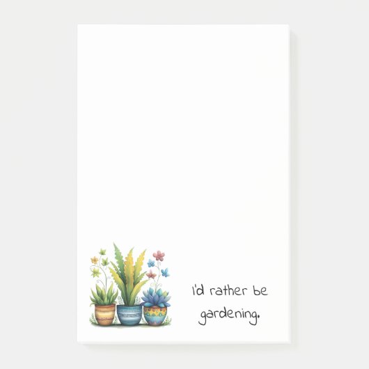 Grappige Bloempotten Ik Had Liever Tuiniert Post-it® Notes (Voorkant)