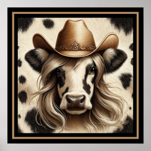 Grappige blonde cowgirl uit het land poster