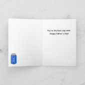 Grappige Blue Soda Pop Pun Vaderdag Kaart (Binnen)