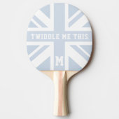 Grappige Blue Union Jack vlag Ping Pong Paddle Tafeltennisbatje (Voorkant)