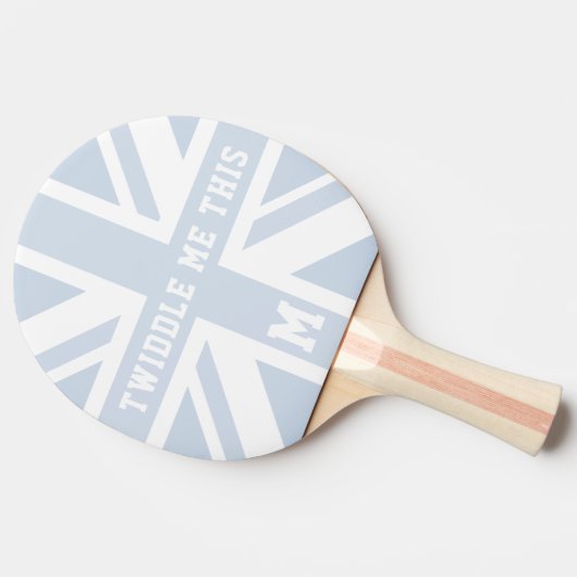 Grappige Blue Union Jack vlag Ping Pong Paddle Tafeltennisbatje (Zijkant)